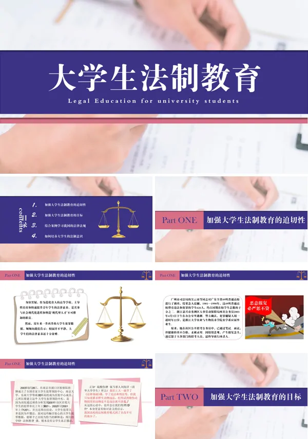 大学生法制安全教育ppt内容
