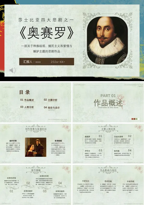 奥赛罗莎士比亚戏剧鉴赏PPT课件含讲稿