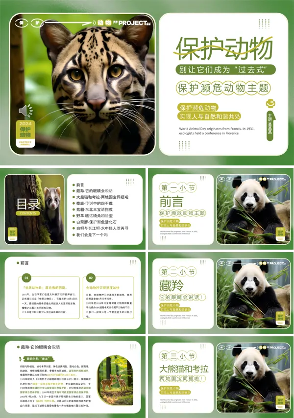 保护濒危动物主题班会PPT含讲稿