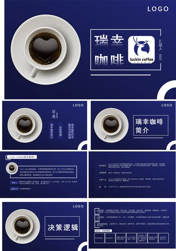 瑞幸咖啡市场营销分析PPT模板