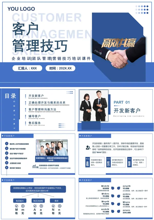 客户管理技巧培训的PPT