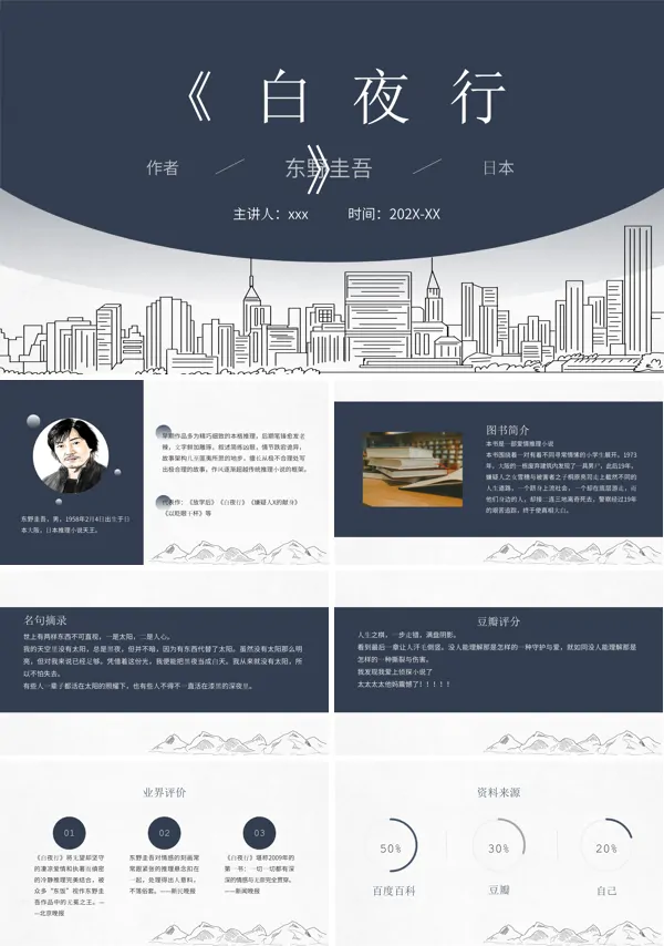 白夜行介绍PPT下载课件模板