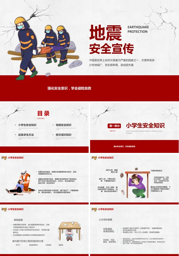 地震来了怎么办安全教育PPT课件