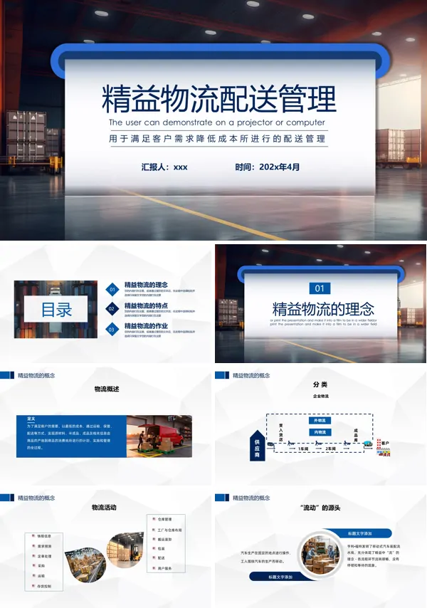 精益物流配送管理职场培训课件PPT模板含讲稿