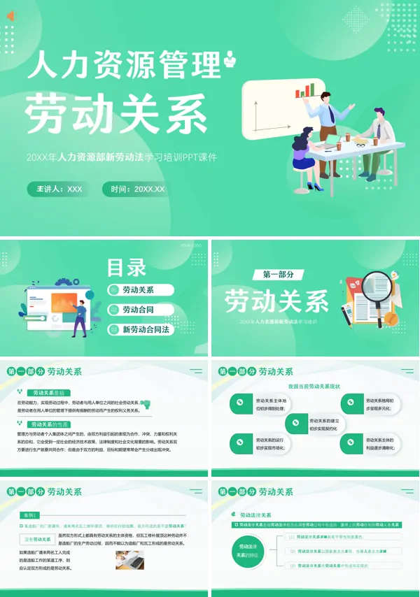 人力资源管理劳动关系培训PPT课件免费下载