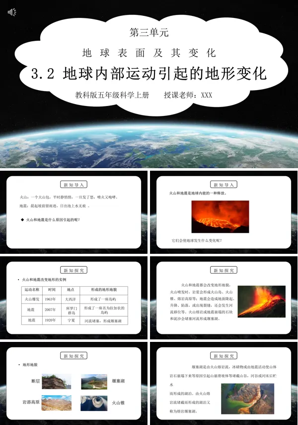 第三单元地球表面及其变化-地球内部运动引起的地形变化PPT课件