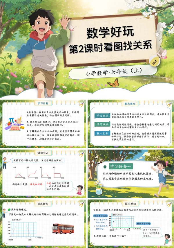 北师大数学六年级上册数学好玩第2课时看图找关系PPT课件含教案
