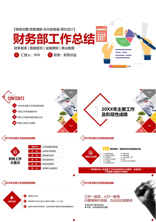 财务部工作总结ppt范文