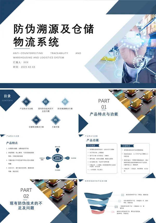 防伪溯源及仓储物流系统PPT