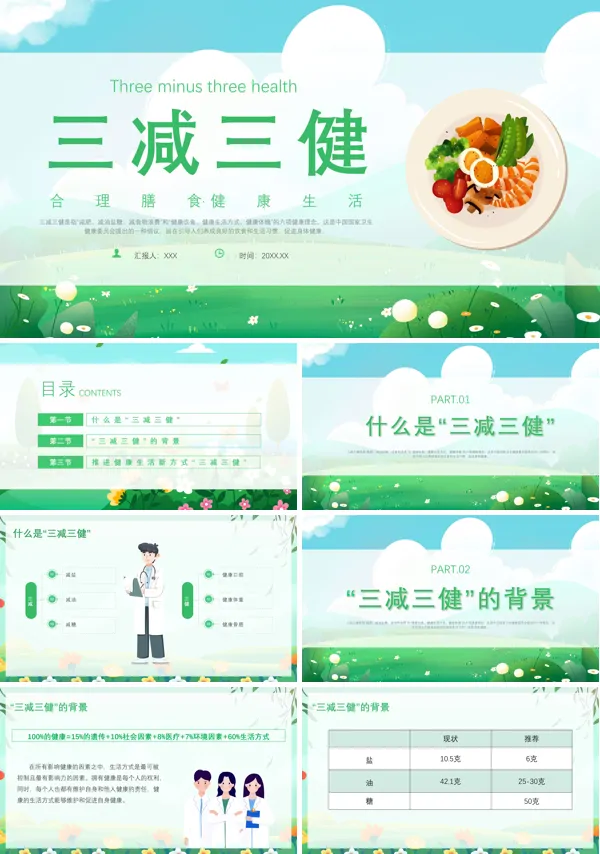 三减三健讲座PPT课件