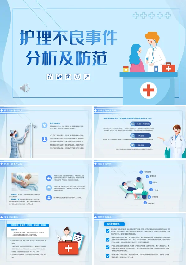 护理不良事件分析与防范动态医疗培训PPT含讲稿