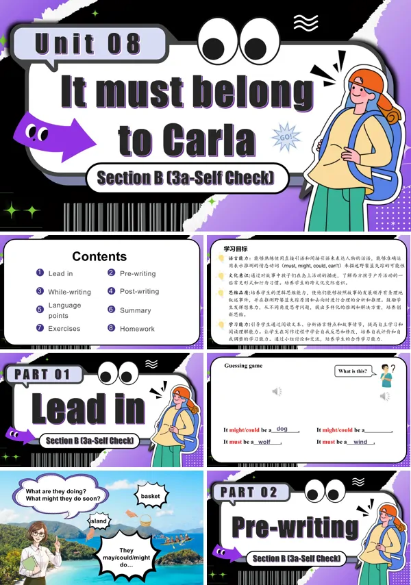 九年级英语全一册Unit 8 第6课时 Section B 3a Self check PPT课件含教案