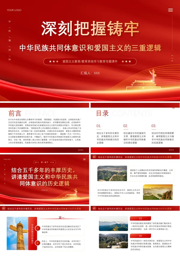 中华民族共同体意识和爱国主义党建教育PPT专题课件