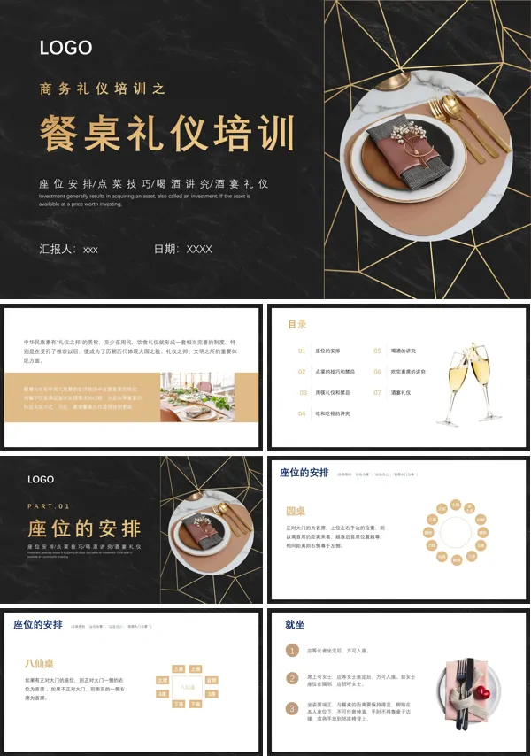 商务礼仪餐桌礼仪ppt含讲稿