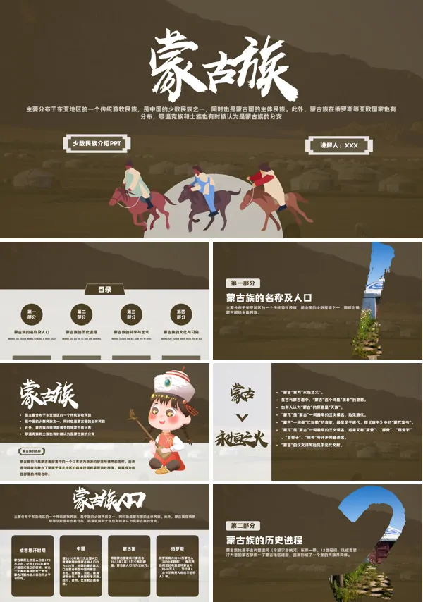 蒙古族风俗文化PPT课件