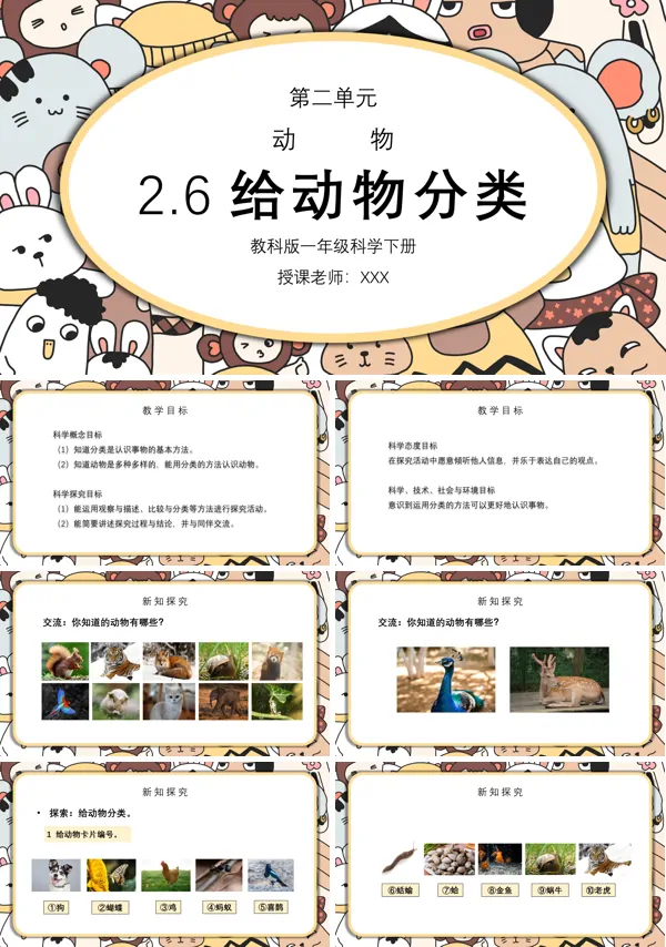 《动物-给动动物分类》PPT课件