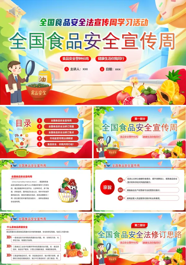 全国食品安全宣传周ppt