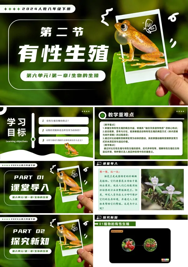 新教材人教八年級(jí)生物下冊(cè)第1章6.1.2 有性生殖PPT課件（含教案+導(dǎo)學(xué)案+提升講義+分層作業(yè)）