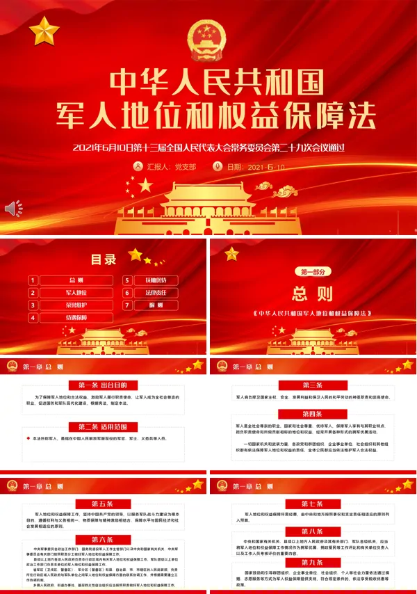 学习解读《军人地位和权益保障法》PPT