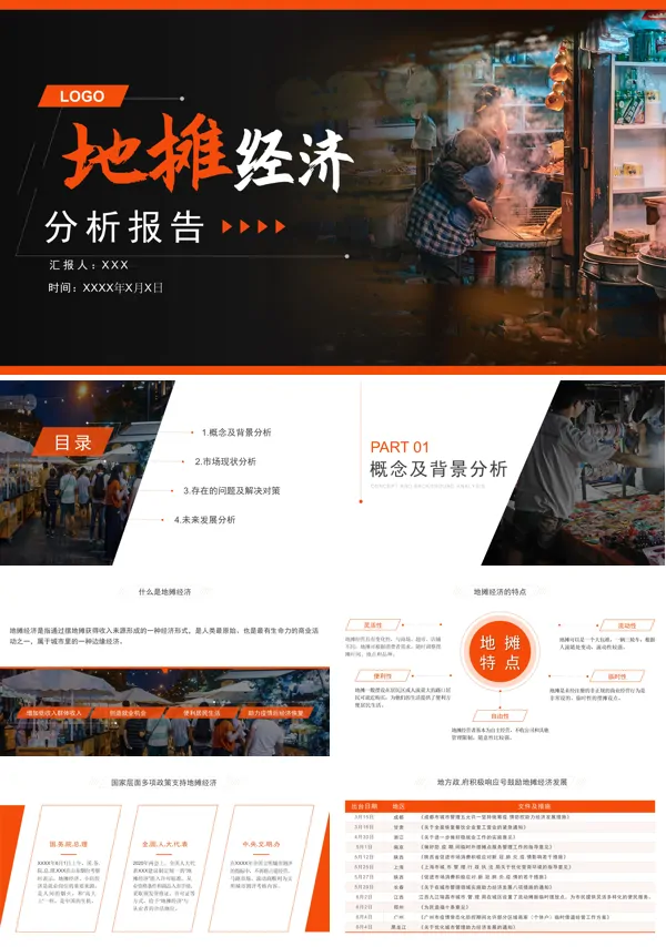 解读地摊经济发展趋势动态PPT