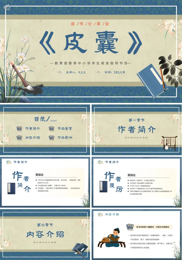 读书分享好书推荐《皮囊》读后感PPT课件