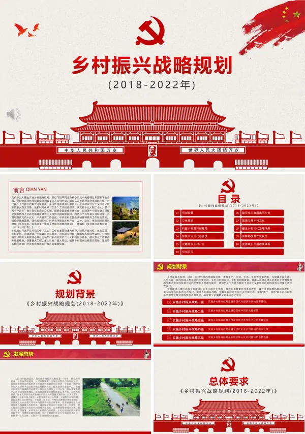 乡村振兴战略规划PPT模板