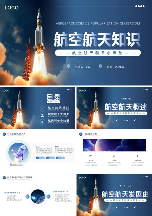航空航天知识讲座学习课件PPT含讲稿