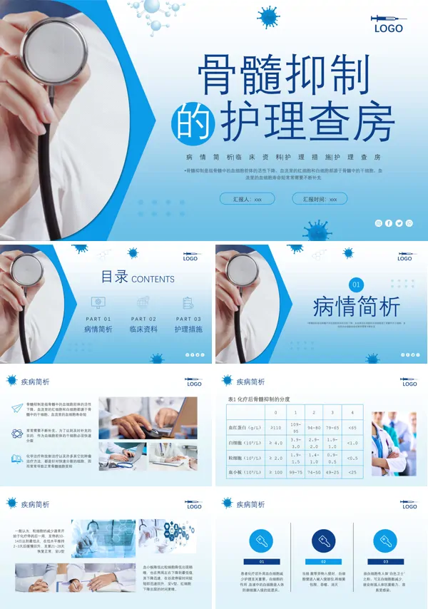 骨髓抑制的护理查房PPT下载模板