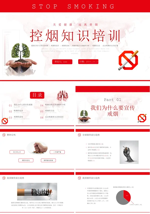 控烟知识培训课件PPT