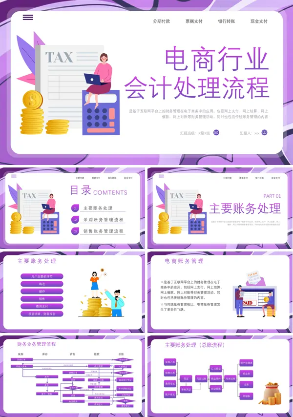 电商行业会计处理流程PPT财务知识培训课件