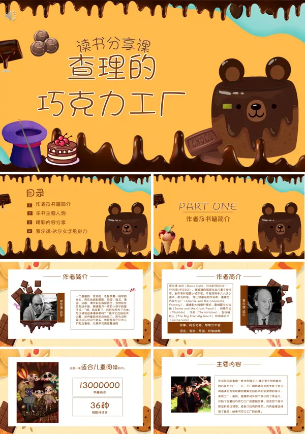 读书分享查理的巧克力工厂PPT课件