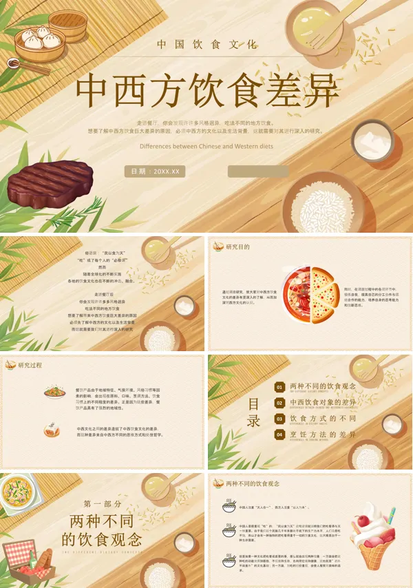 中西饮食文化差异PPT课件免费下载