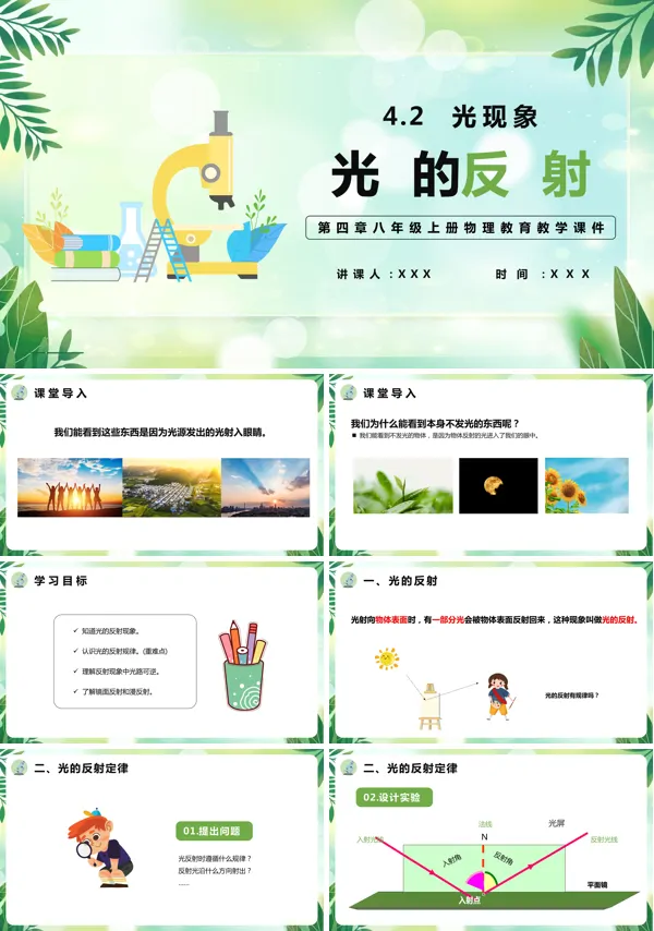 八年级上册物理光的反射PPT课件