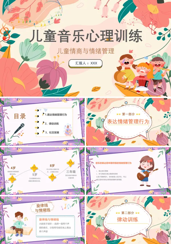 儿童音乐心理训练PPT课件免费下载