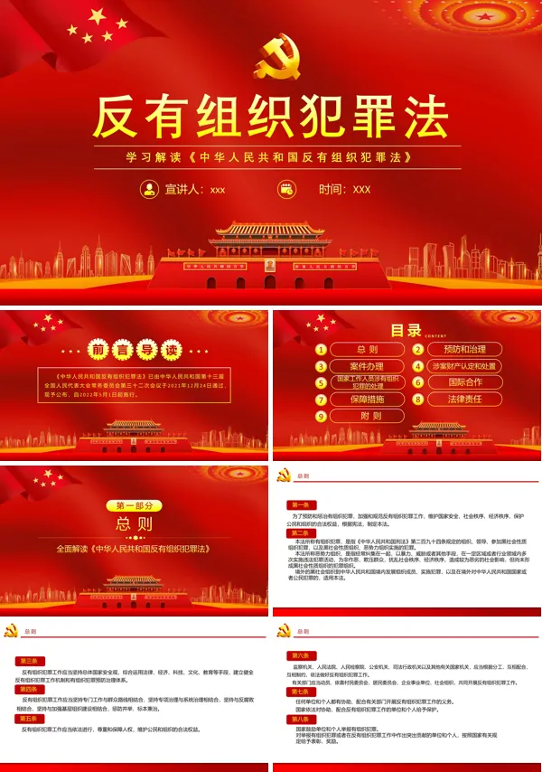 详细解读反有组织犯罪法PPT课件