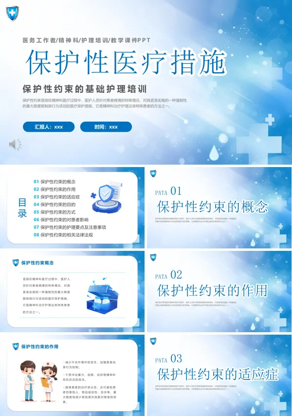 保护性约束患者的护理培训ppt模板