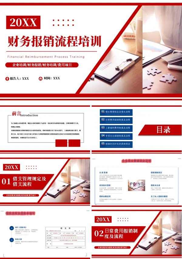 公司财务报销流程培训PPT模板