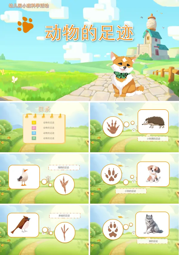 幼儿园科学动物的足迹PPT课件