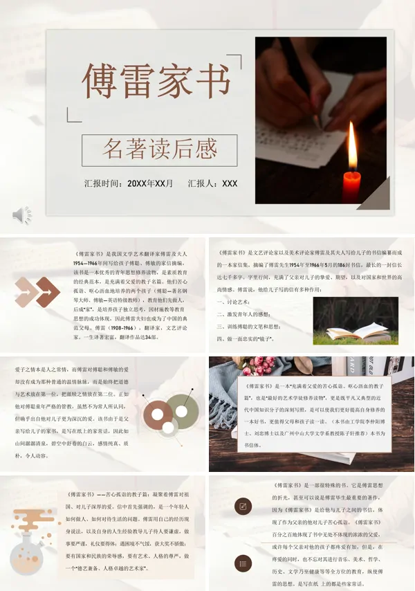 傅雷家书读后感ppt课件