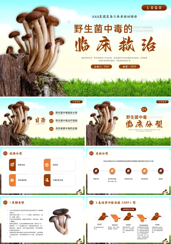 野生菌中毒急救专题培训PPT模板
