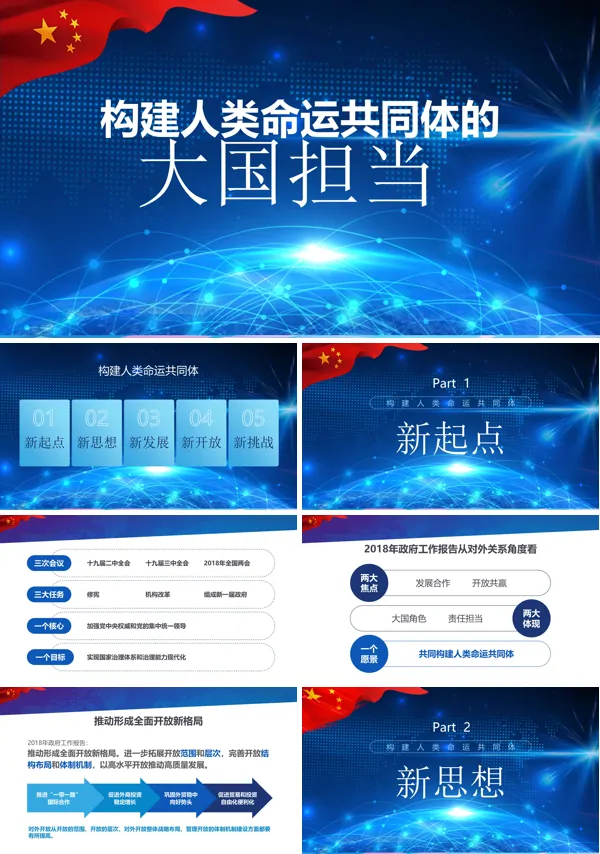 构建人类命运共同体的大国担当的意义PPT模板