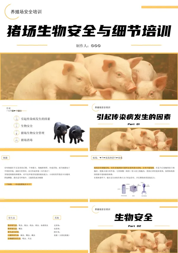 猪场生物安全培训内容PPT