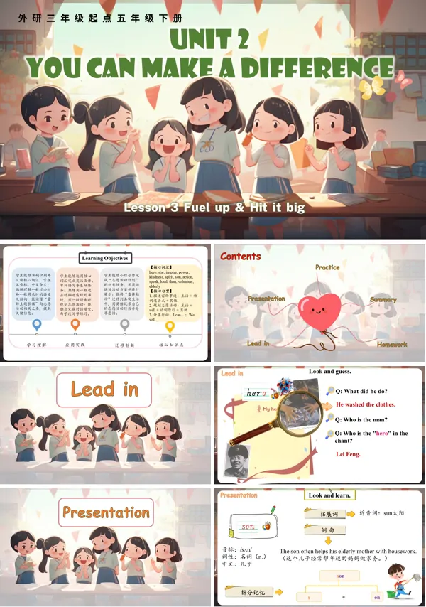Unit 2 第3课时《Fuel up & Hit it big》五年级英语下册外研ppt课件（教案）