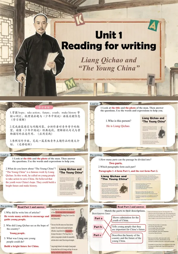 Unit1课时5《Developinging ideas-Reading for writing》九年级上册英语外研ppt课件（教案+分层作业）