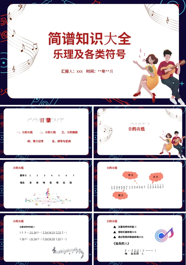 简谱乐理知识符号讲解ppt课件