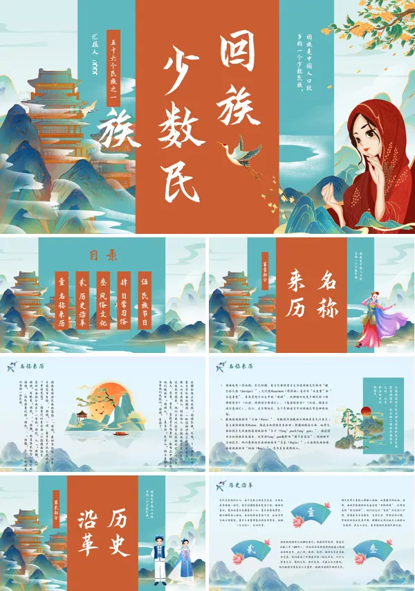 少数民族回族介绍PPT课件免费下载