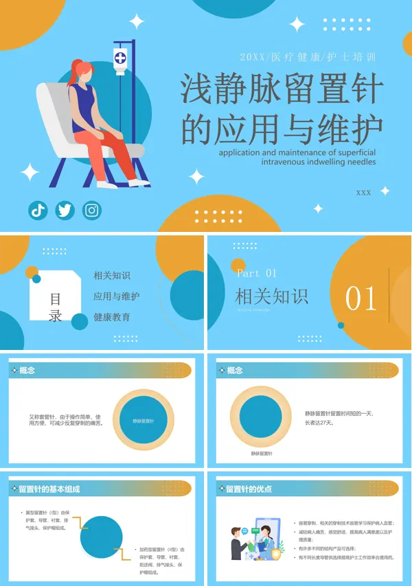 静脉留置针的护理ppt模板