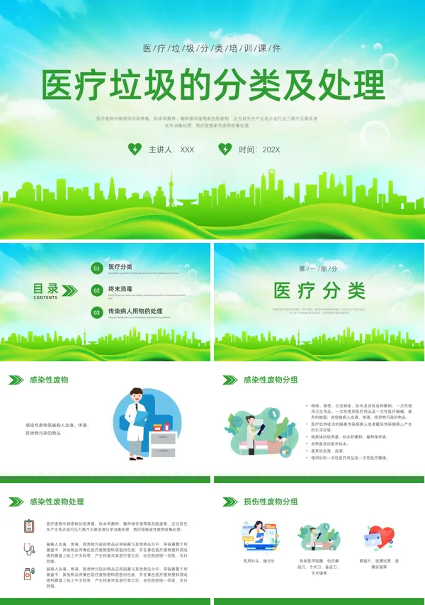 医疗垃圾分类与处理知识培训PPT课件