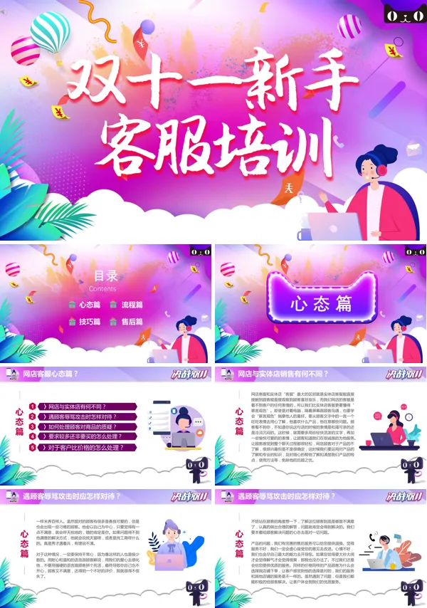 双十一客服培训PPT