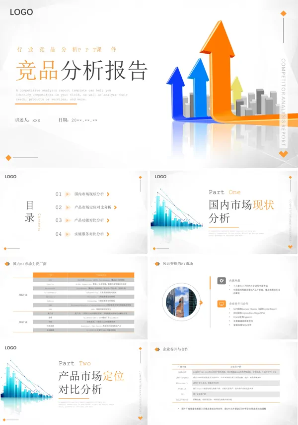 竞品分析企业报告PPT